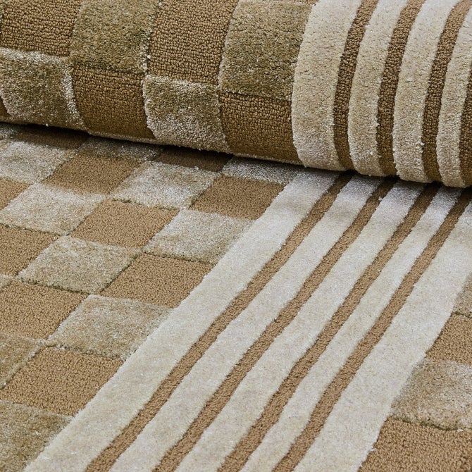 Mocha Tonal Check 3' x 5' Rug