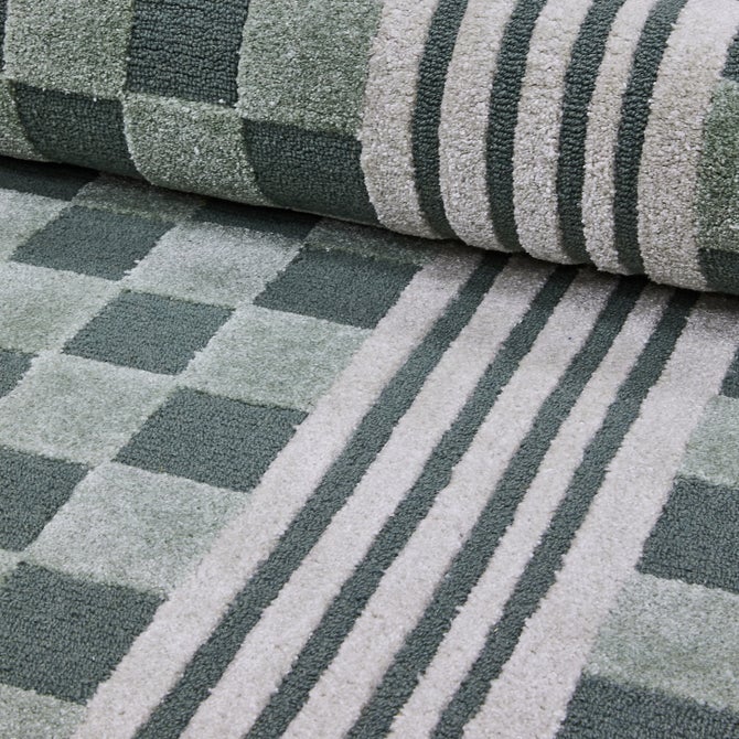 Sage Green Tonal Check 3' x 5' Rug