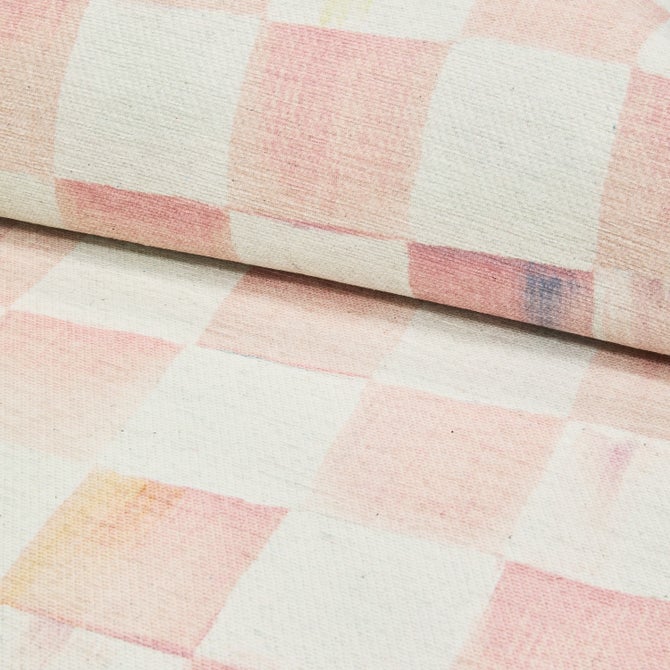 Rosy Checkered 3' x 5' Washable Rug