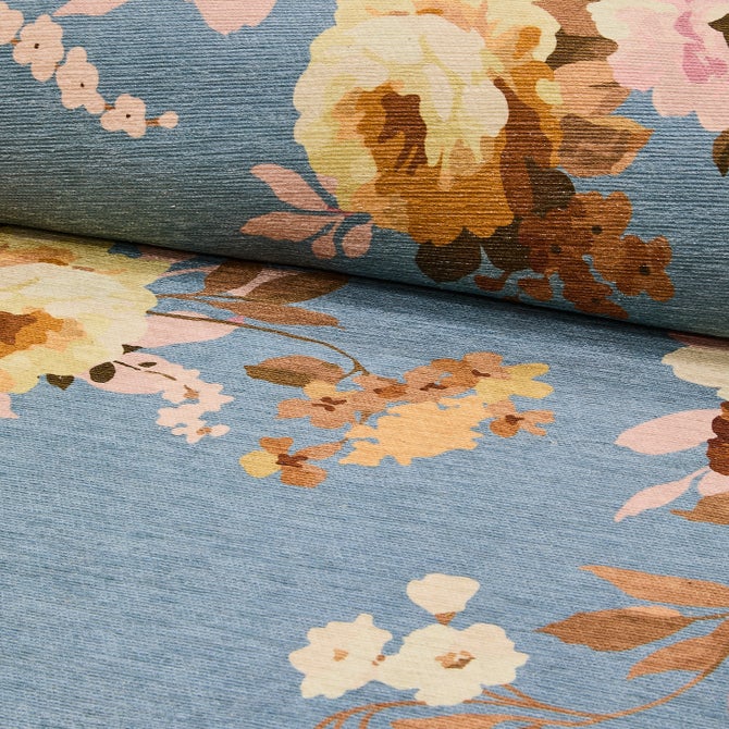 Slate Wild Rose 2' x 3' Washable Rug