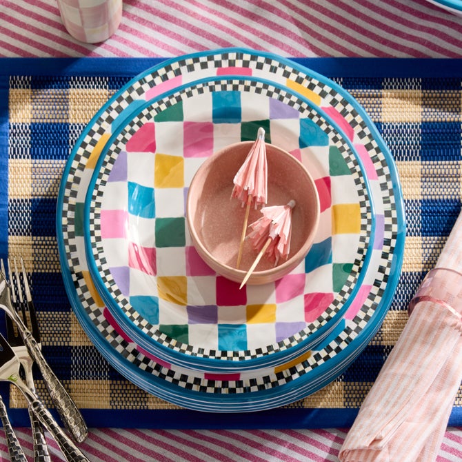 Jamboree Melamine Dinner Plates, Set of 4
