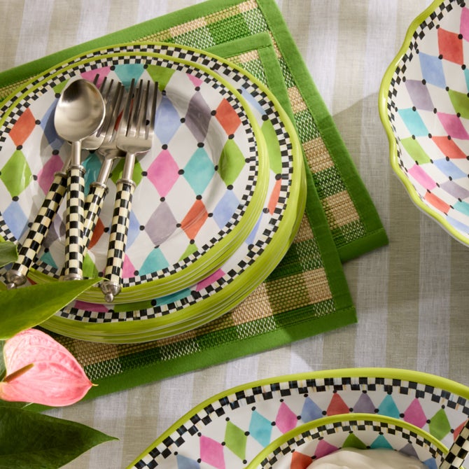 Palm Springs Melamine Salad Plates, Set of 4