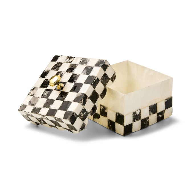 Courtly Check Capiz Scalloped Box