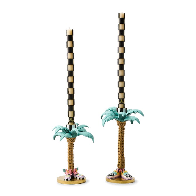 Patience Brewster Palm Tree Candle Holders, Set of 2