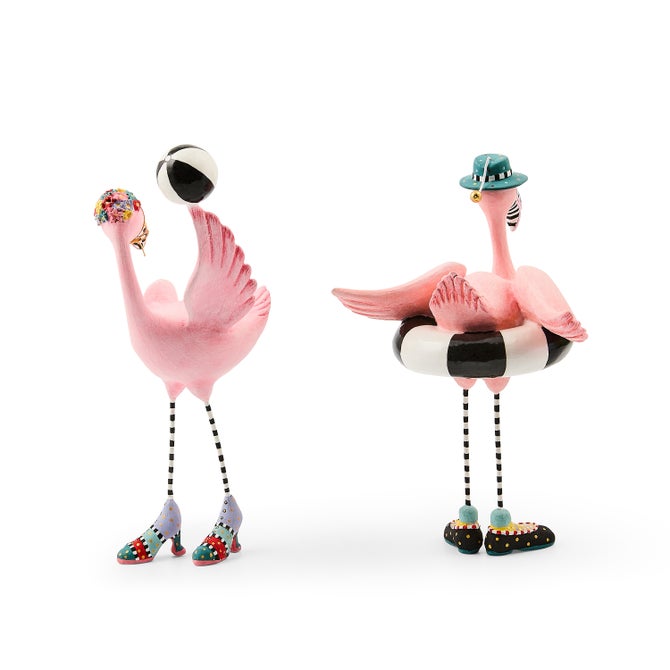 Patience Brewster Sheila and Sheldon Flamingo Figurines