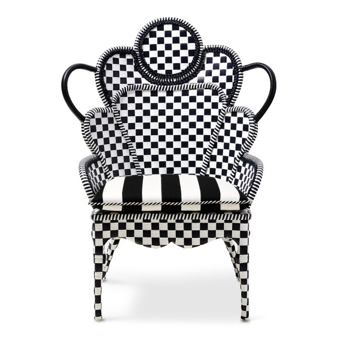 Gambit Check Outdoor Wing Chair