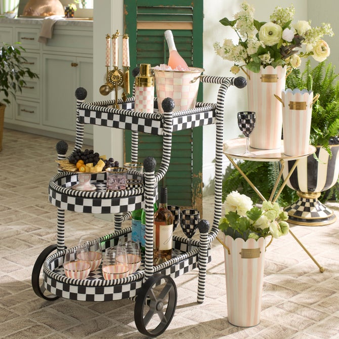 Gambit Check Outdoor Bar Cart