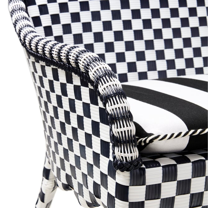 Gambit Check Outdoor Loveseat