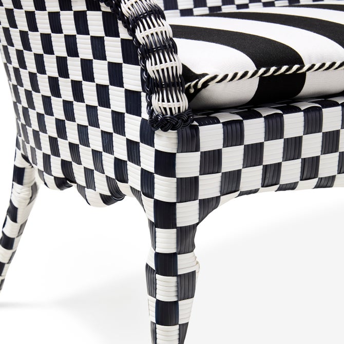 Gambit Check Outdoor Loveseat