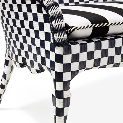 Gambit Check Outdoor Loveseat