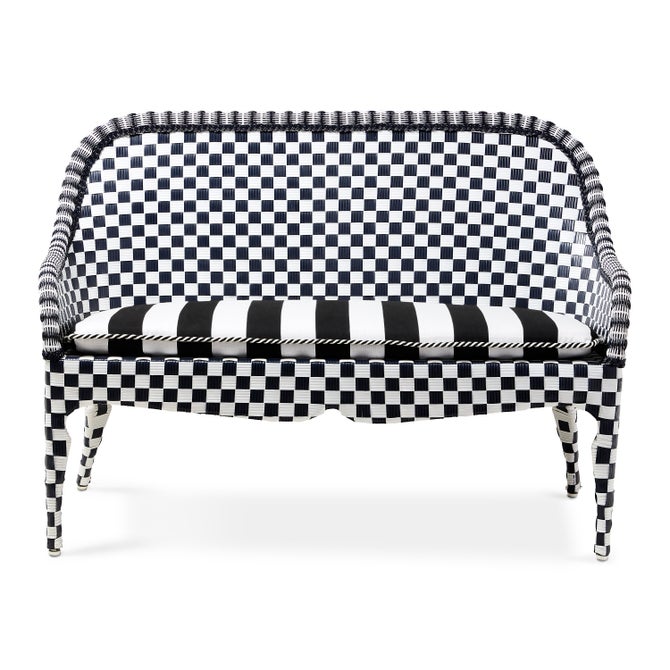 Gambit Check Outdoor Loveseat