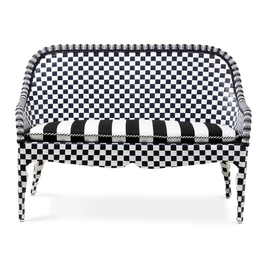 Gambit Check Outdoor Loveseat