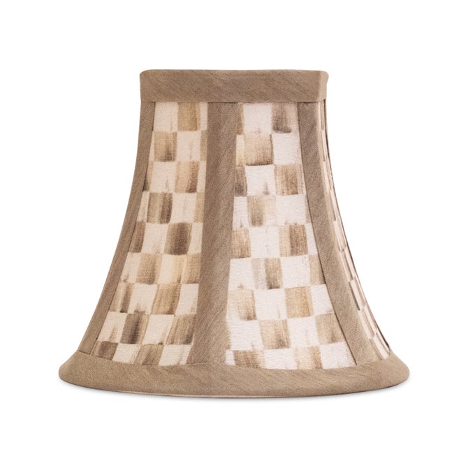 Mocha Check Chandelier Shade