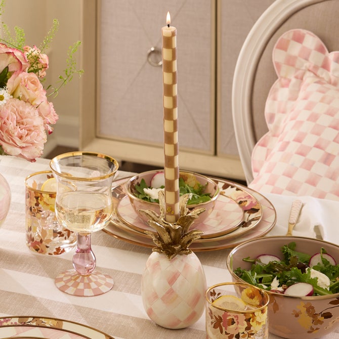 Rosy Pineapple Candle Holder