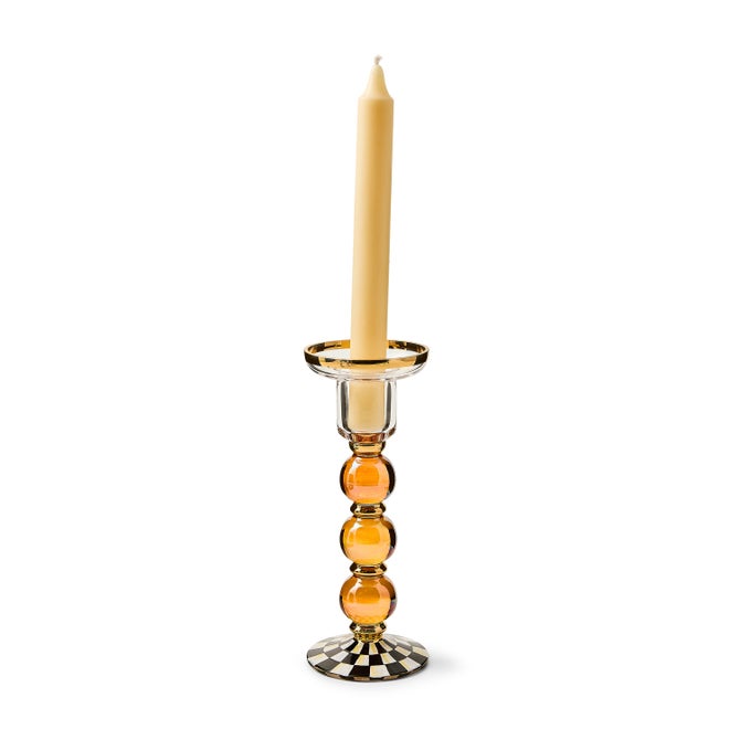 Courtly Check Large Glass Candlestick