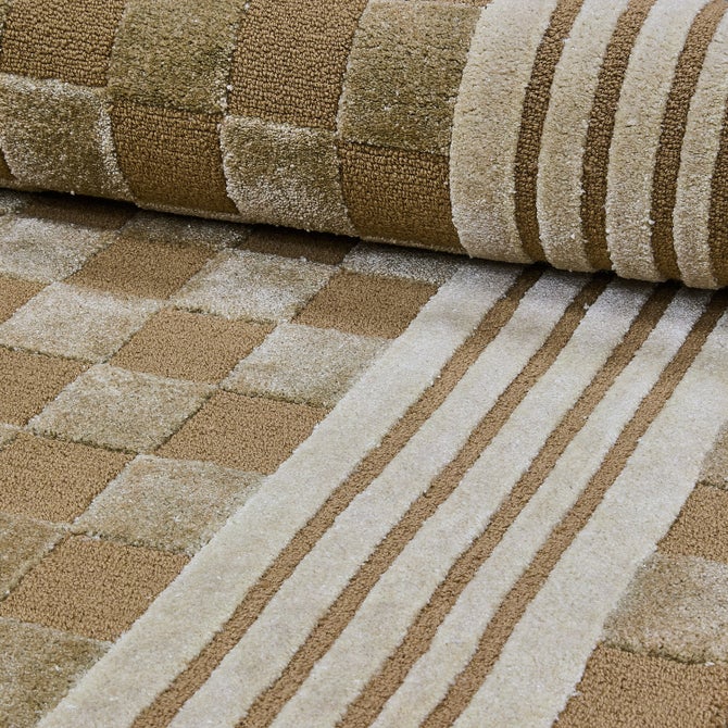 Mocha Tonal Check 5' x 8' Rug