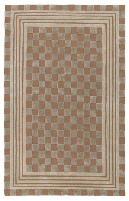 Mocha Tonal Check 5' x 8' Rug