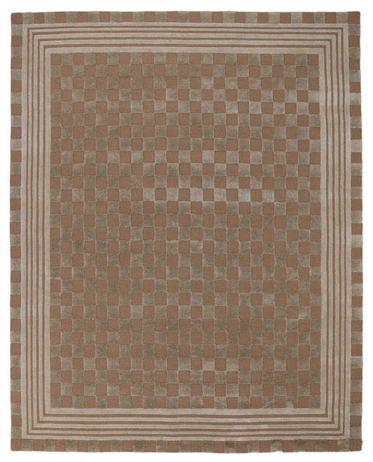 Mocha Tonal Check 8' x 10' Rug
