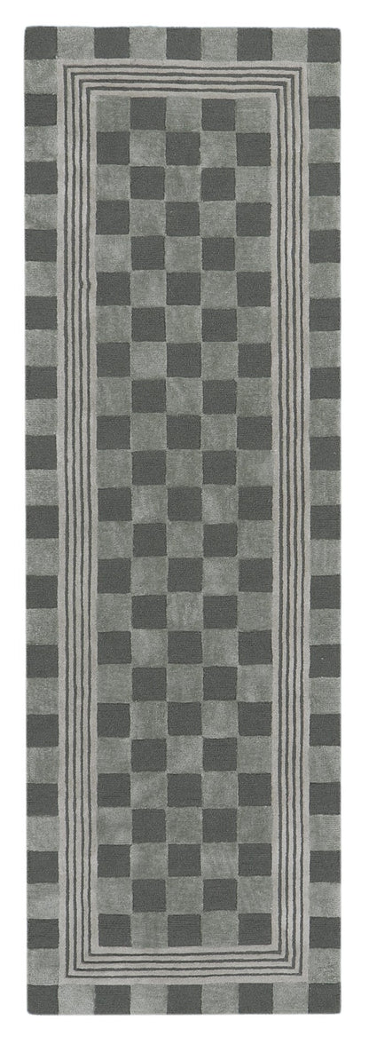 Sage Green Tonal Check 2'6" x 8' Rug