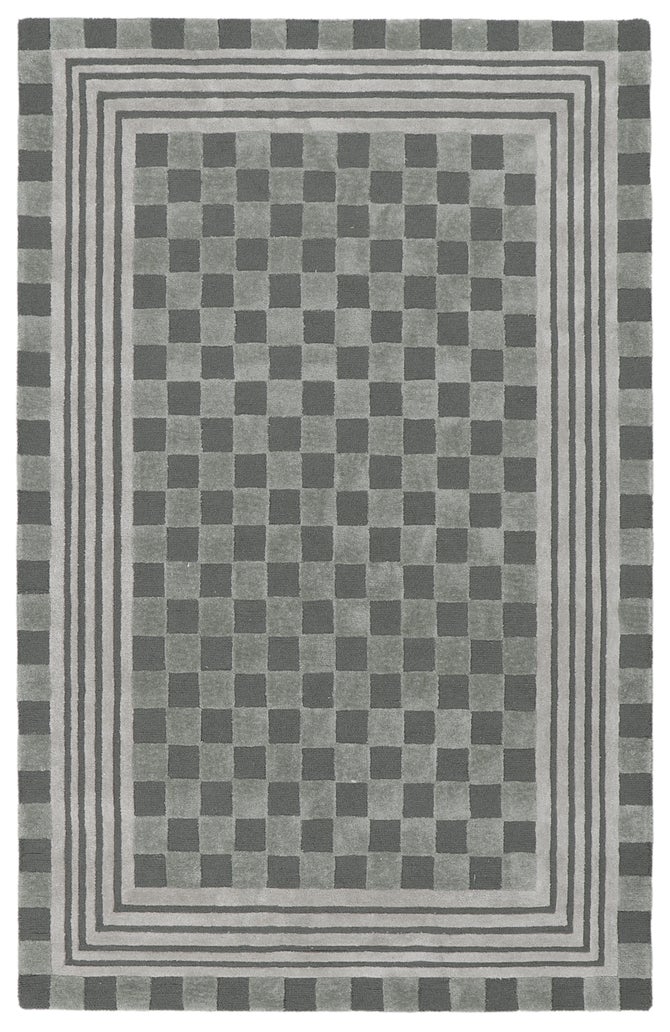 Sage Green Tonal Check 5' x 8' Rug