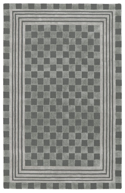 Sage Green Tonal Check 5' x 8' Rug