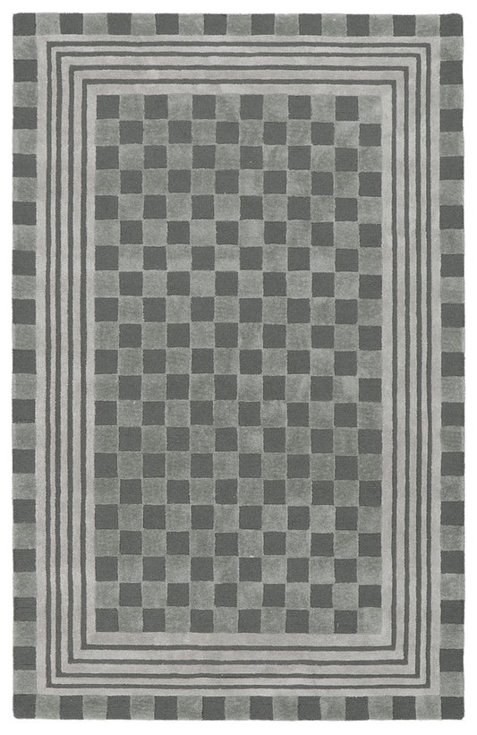 Sage Green Tonal Check 5' x 8' Rug