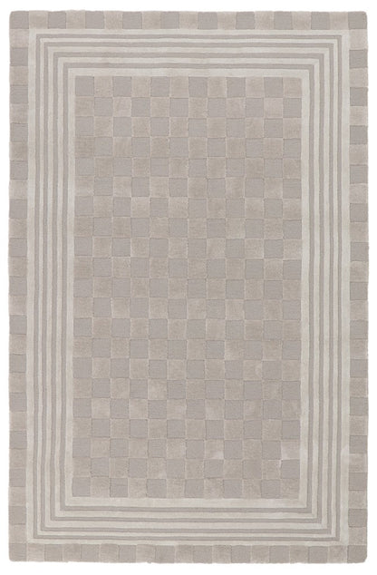 Light Grey Tonal Check 5' x 8' Rug