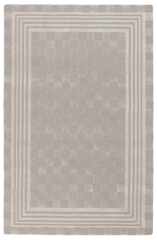 Light Grey Tonal Check 5' x 8' Rug