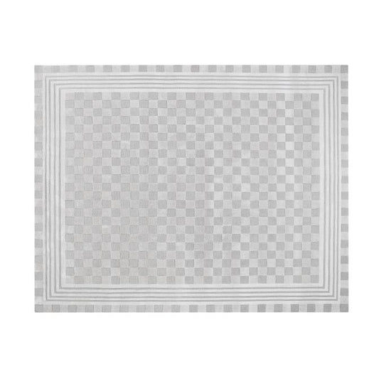 Light Grey Tonal Check 8' x 10' Rug