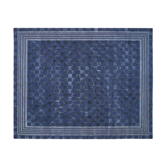 Indigo Blue Tonal Check 8' x 10' Rug