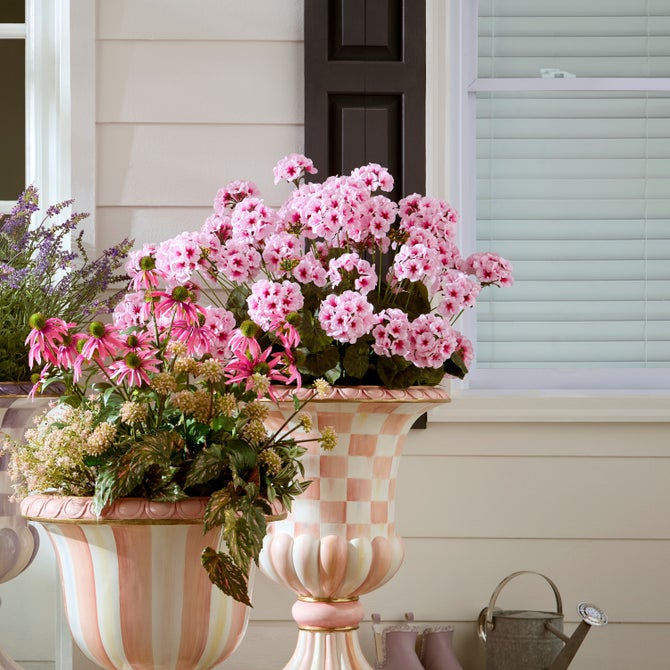 Pink Geranium Urn Filler