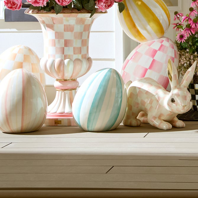 Aqua Stripe Medium Egg