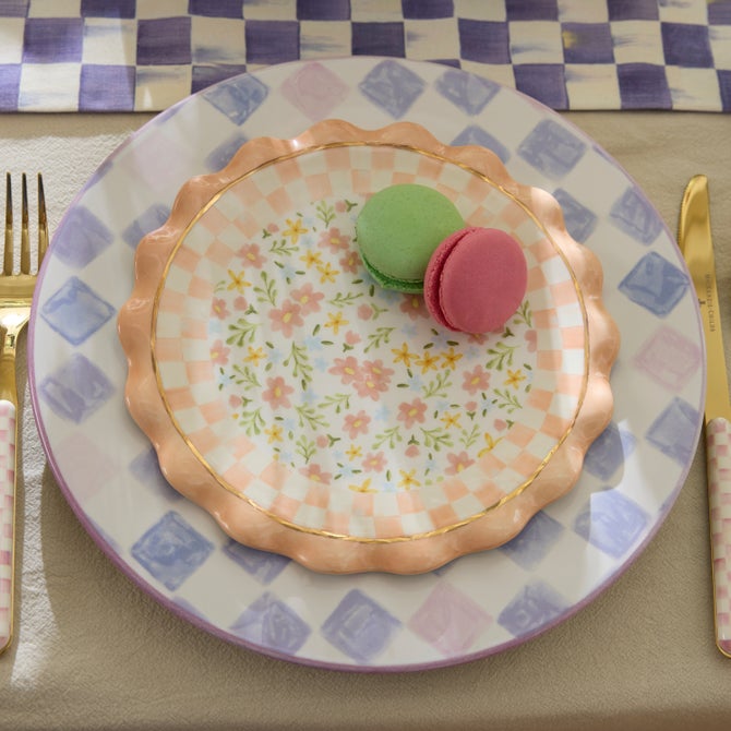 Posie Patch Ceramic Dessert Plates, Set of 4