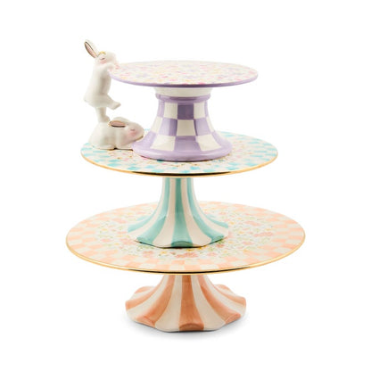 Posie Patch Ceramic Dessert Plates, Set of 4