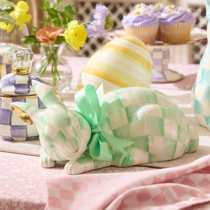 Mint Check Fluffy Bunny