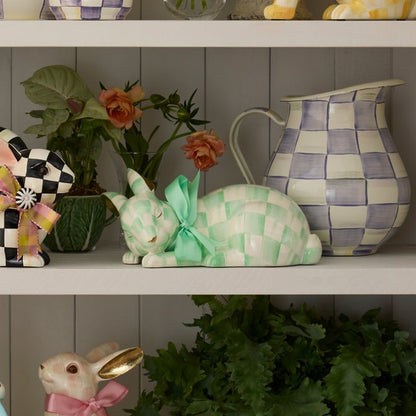 Mint Check Fluffy Bunny