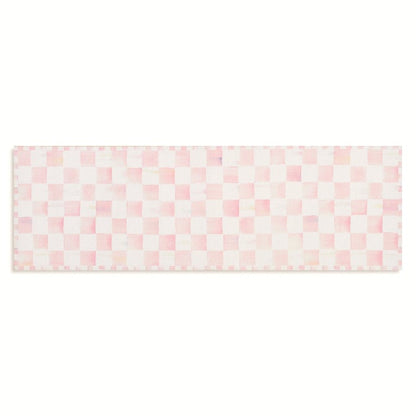Rosy Checkered 2'6" x 8' Washable Runner