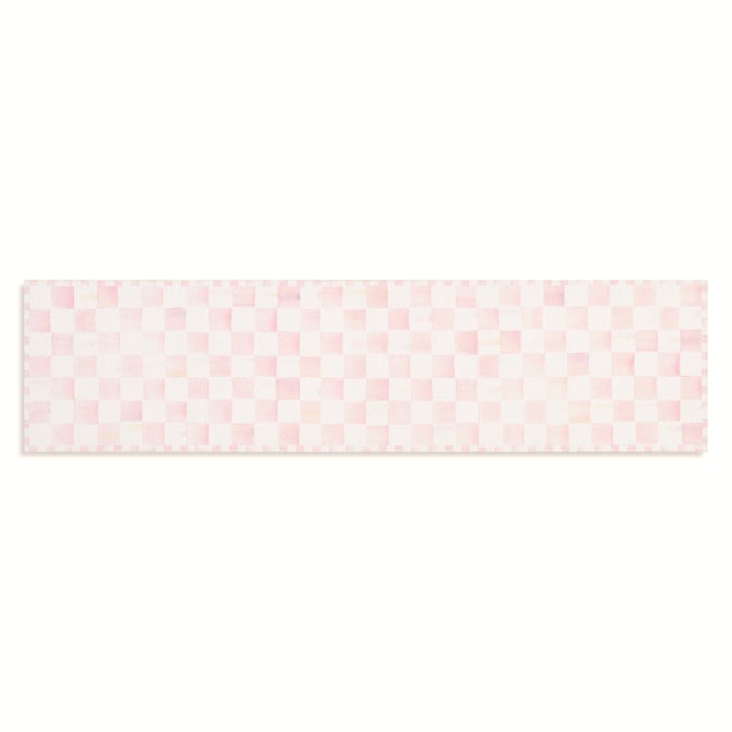 Rosy Checkered 2'6" x 10' Washable Runner