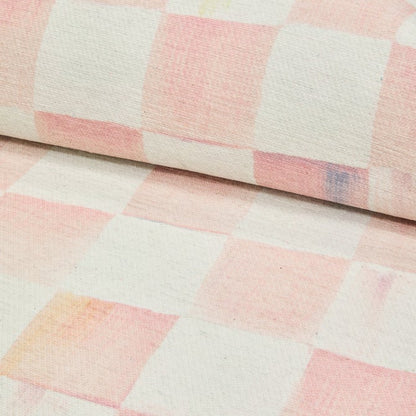 Rosy Checkered 5' x 7'6" Washable Rug