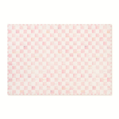 Rosy Checkered 5' x 7'6" Washable Rug