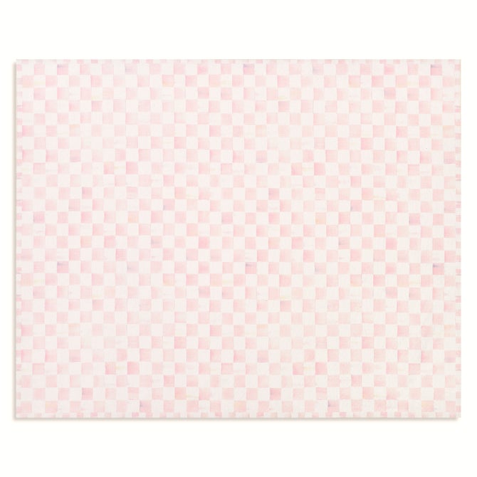 Rosy Checkered 8' x 10' Washable Rug