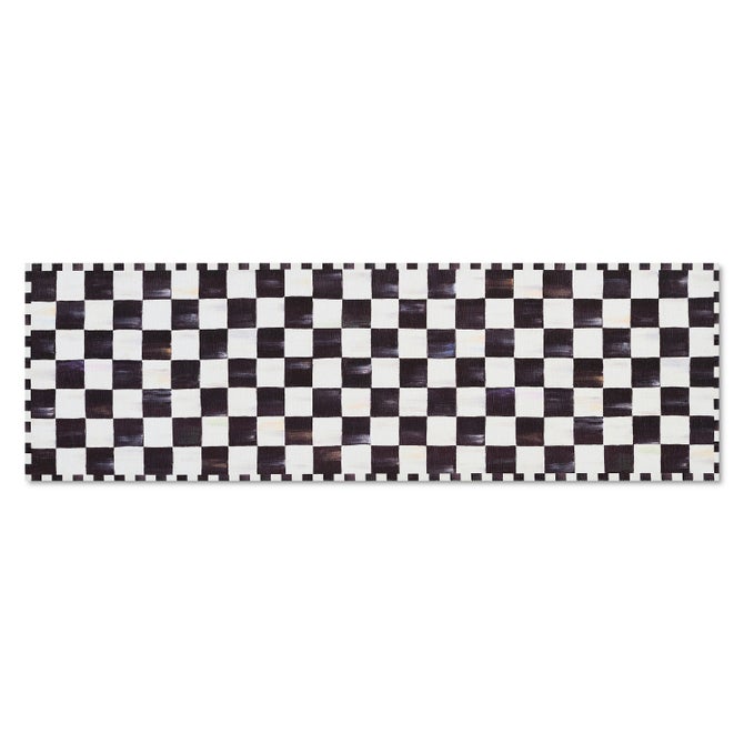 Courtly Checkered 2'6" x 8' Washable Runner