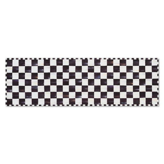 Courtly Checkered 2'6" x 8' Washable Runner
