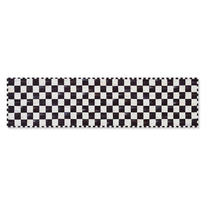 Courtly Checkered 2'6" x 10' Washable Runner