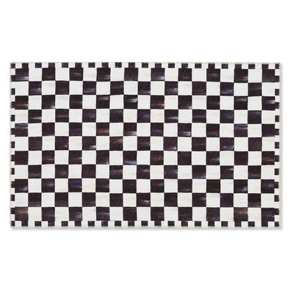 Courtly Checkered 3' x 5' Washable Rug