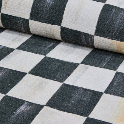 Courtly Checkered 6' Octagon Washable Rug