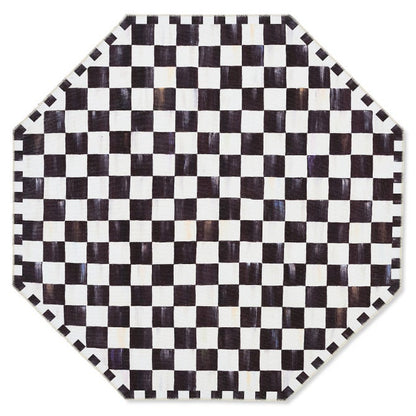 Courtly Checkered 6' Octagon Washable Rug
