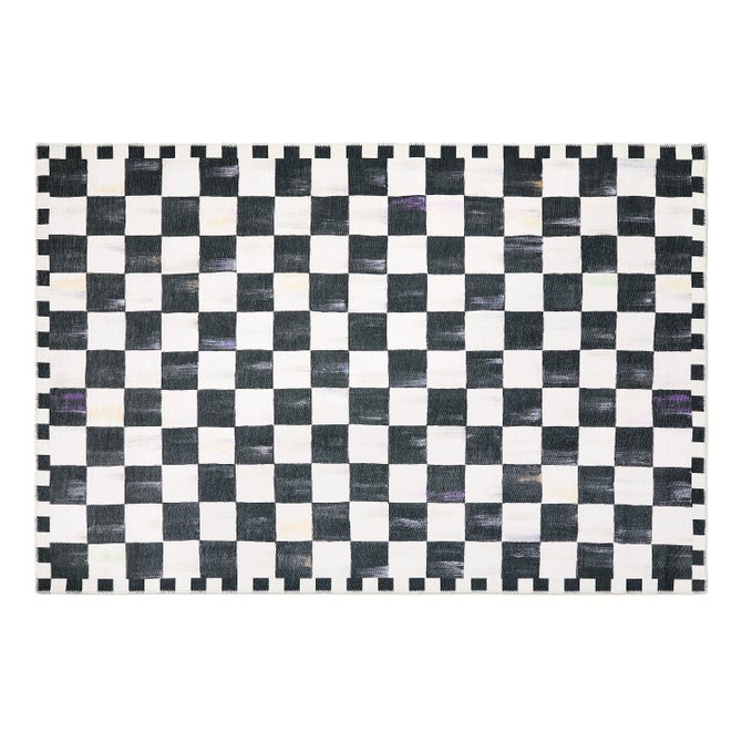 Courtly Checkered 5' x 7'6" Washable Rug