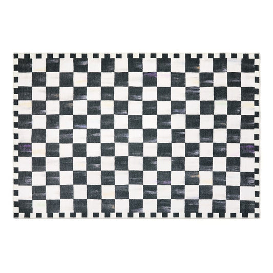 Courtly Checkered 5' x 7'6" Washable Rug