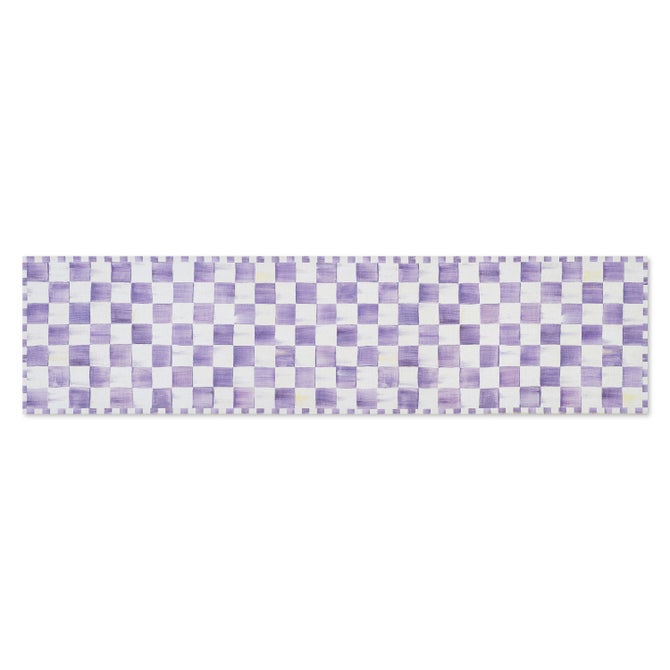 Violet Checkered 2'6" x 10' Washable Runner
